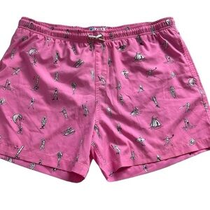 Bermies Pink Beach Swim Shorts Swimwear Size XL